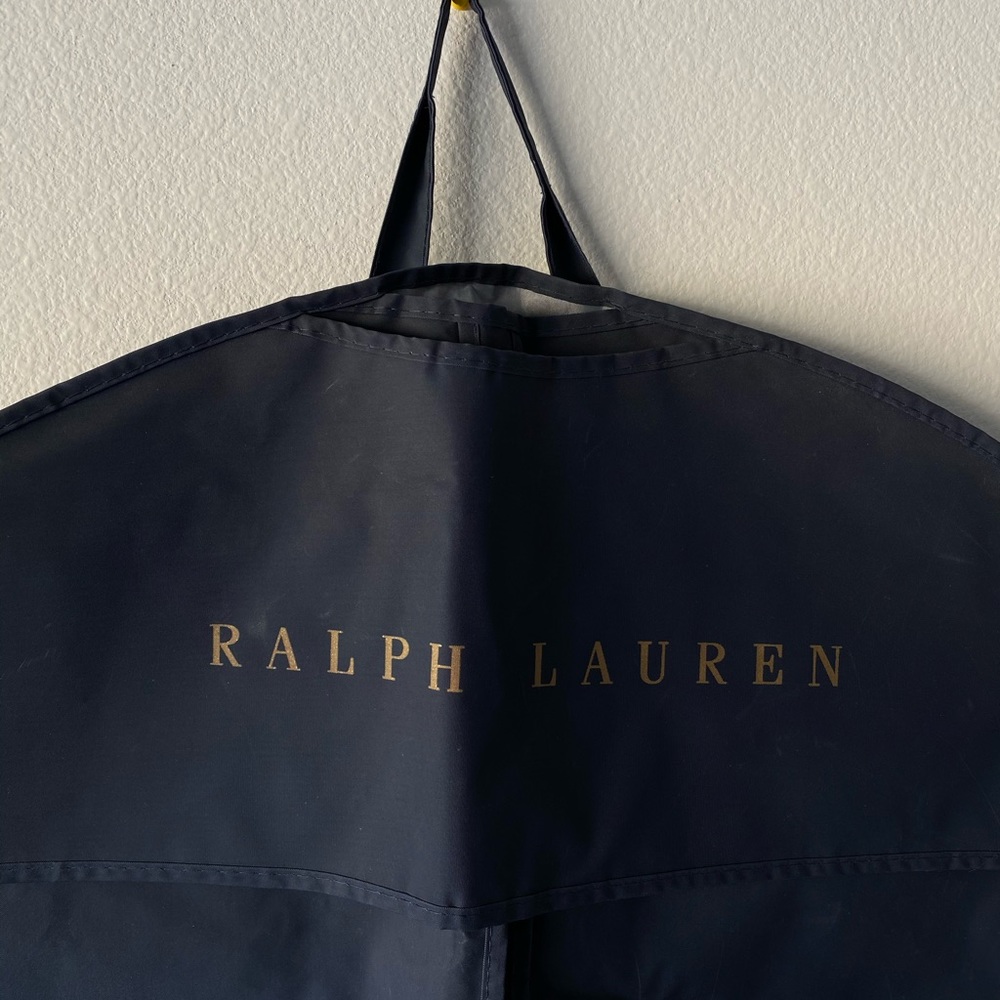 Ralph Lauren Garment Bag Blue Travel Dust Cover
